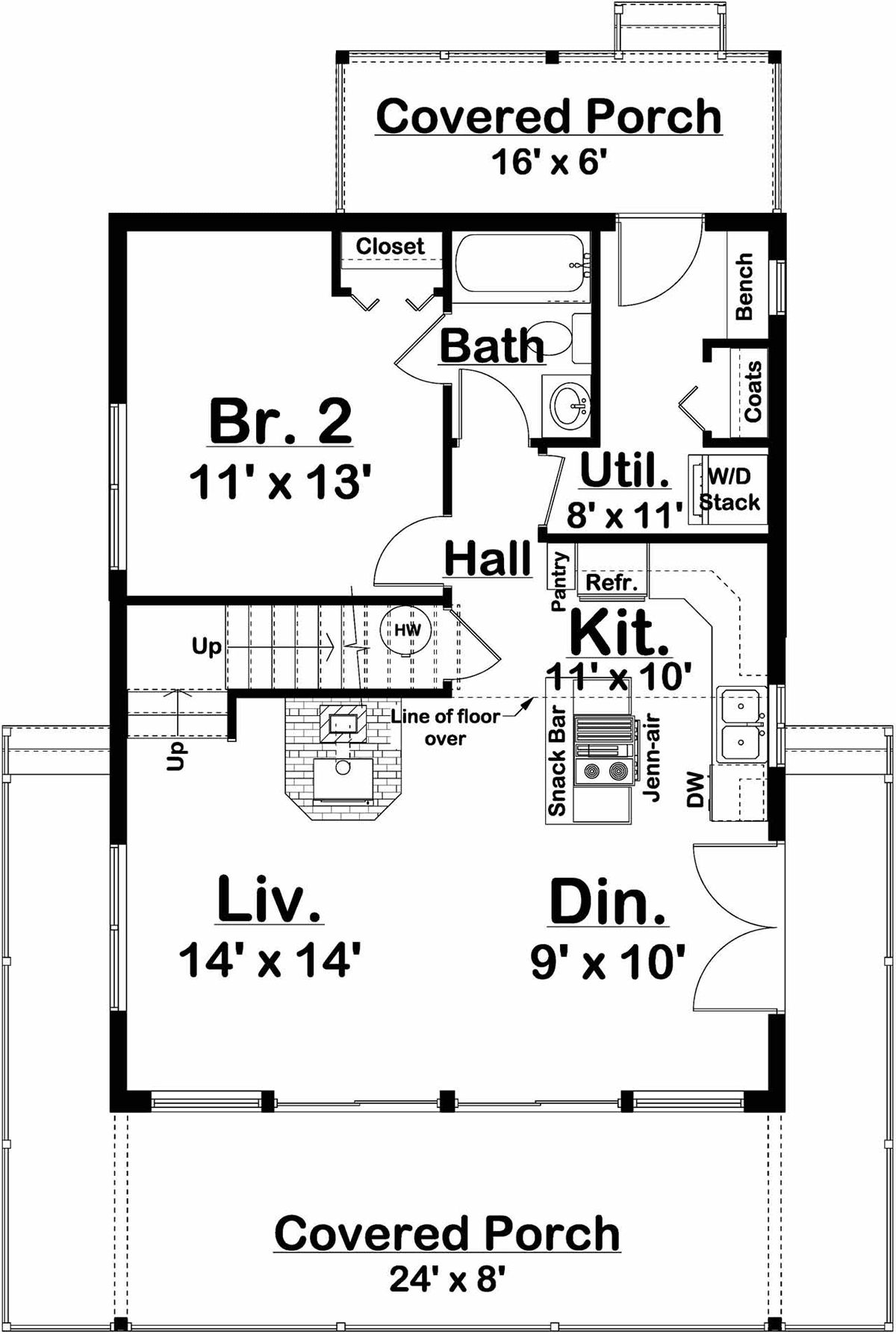 House Plan 80518 Level One