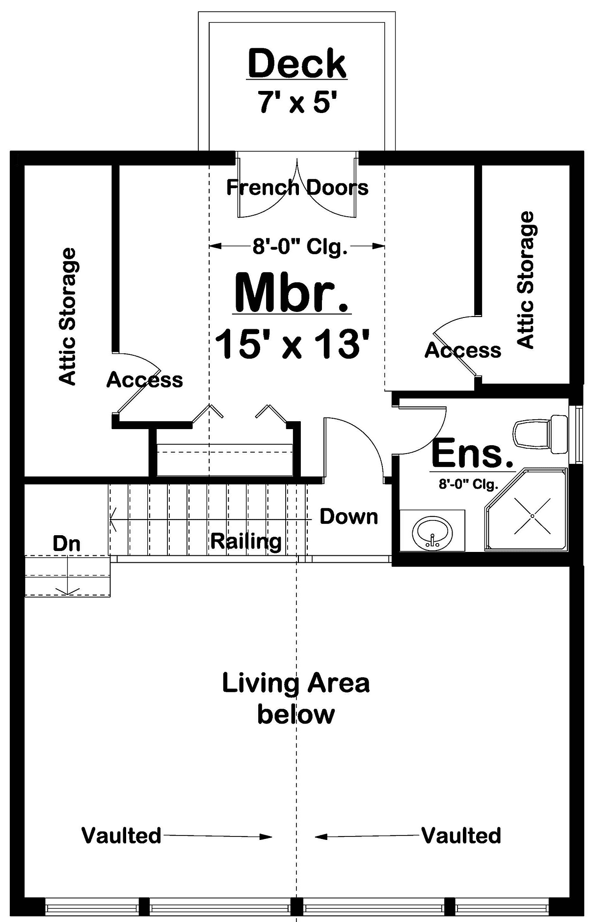 A-Frame Cabin Level Two of Plan 80518