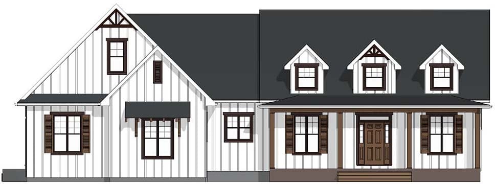 Country, Farmhouse, Ranch Plan with 2148 Sq. Ft., 3 Bedrooms, 3 Bathrooms, 2 Car Garage Picture 4