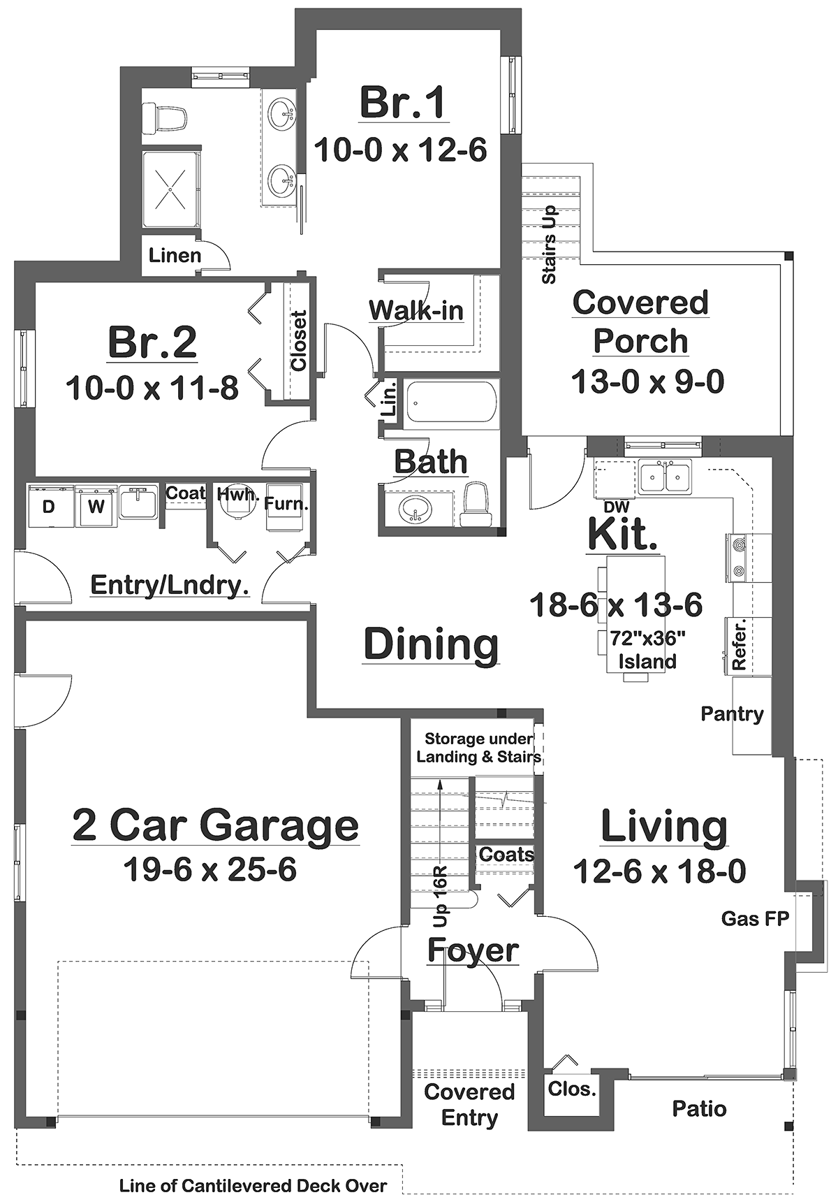 Contemporary Modern Lower Level of Plan 80536
