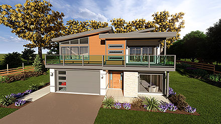 Contemporary Modern Elevation of Plan 80536