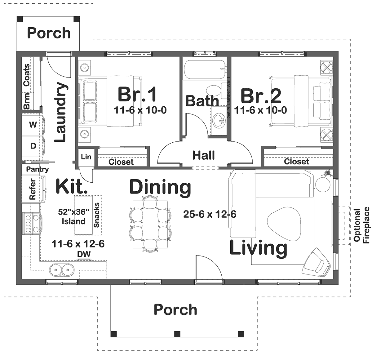 House Plan 80537 Level One