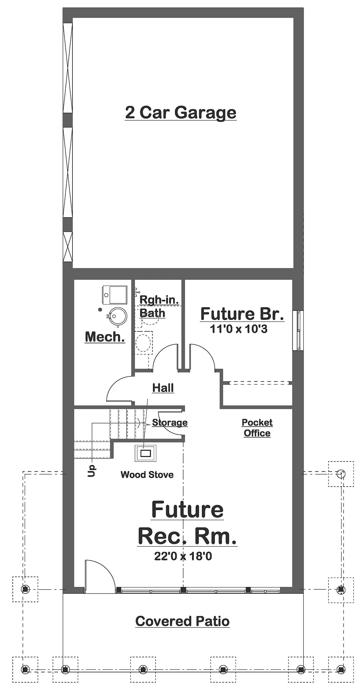 House Plan 80538 Lower Level