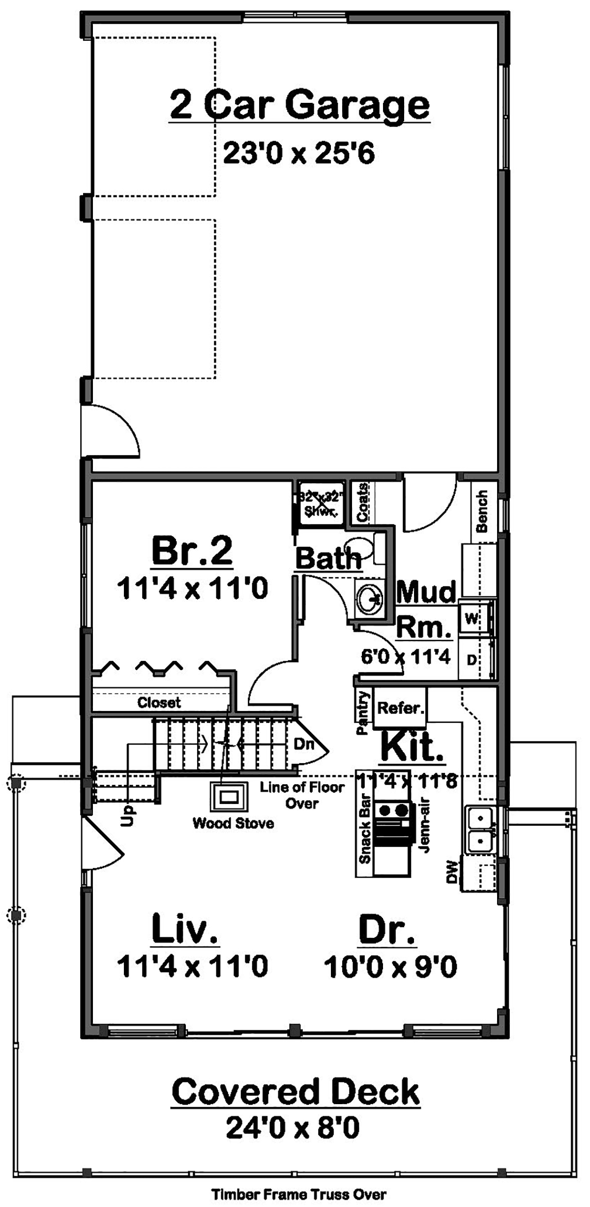 A-Frame Contemporary Country Level One of Plan 80538