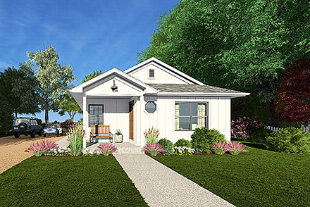 Country Farmhouse Ranch Traditional Elevation of Plan 80548