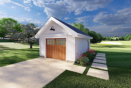 Country Craftsman Farmhouse Ranch Elevation of Plan 80560