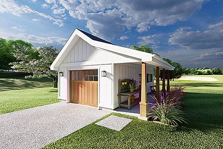 Country Craftsman Farmhouse Ranch Elevation of Plan 80561