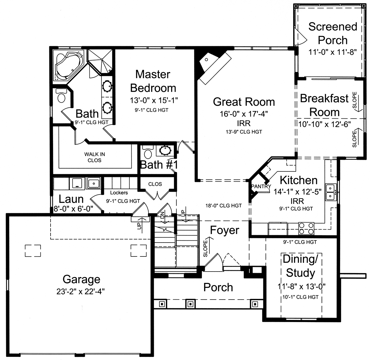 Cottage Country Level One of Plan 80609