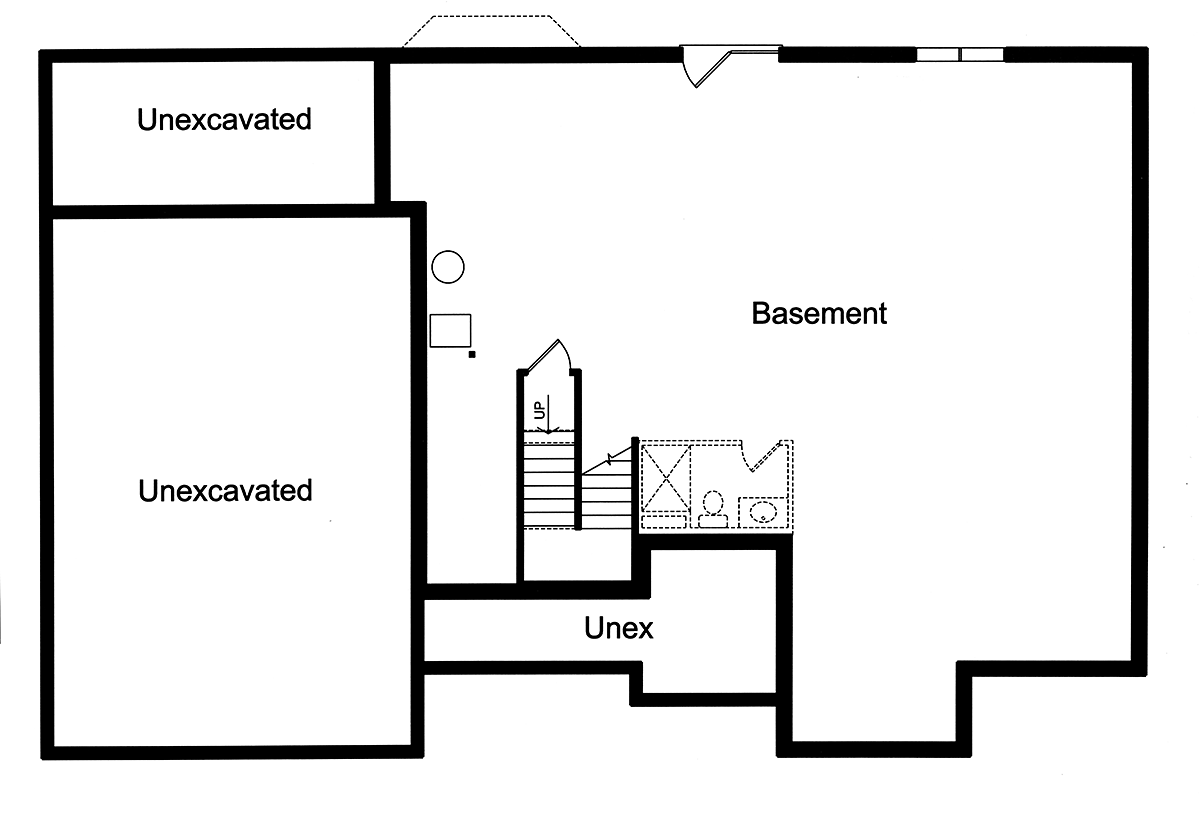 Country Farmhouse New American Style Ranch Traditional Lower Level of Plan 80615