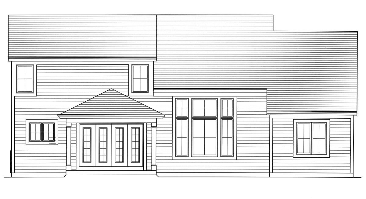 Cape Cod, Cottage, European, Traditional Plan with 2052 Sq. Ft., 4 Bedrooms, 3 Bathrooms, 2 Car Garage Picture 5