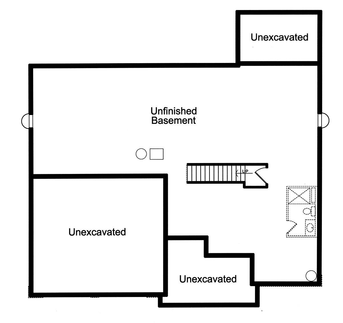 Cottage Country Farmhouse Ranch Traditional Lower Level of Plan 80619