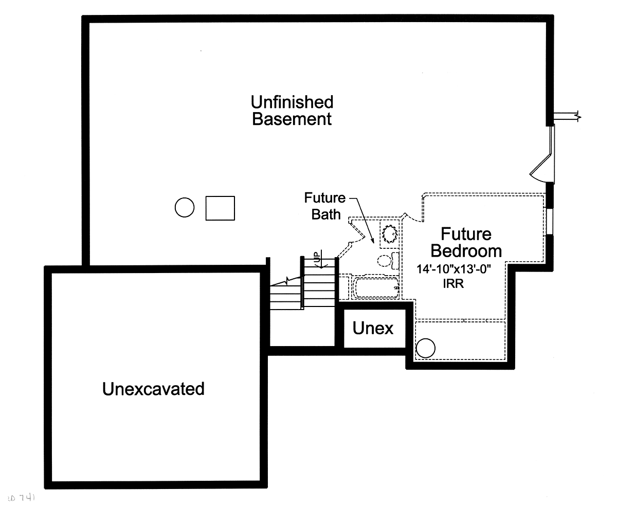 European Traditional Lower Level of Plan 80621