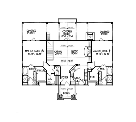 House Plan 80700 First Level Plan