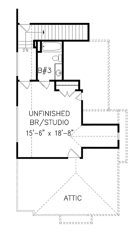 House Plan 80708 Second Level Plan