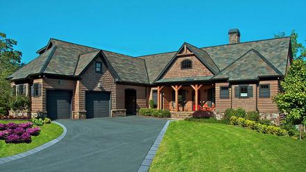 Cabin Craftsman Ranch Elevation of Plan 80708