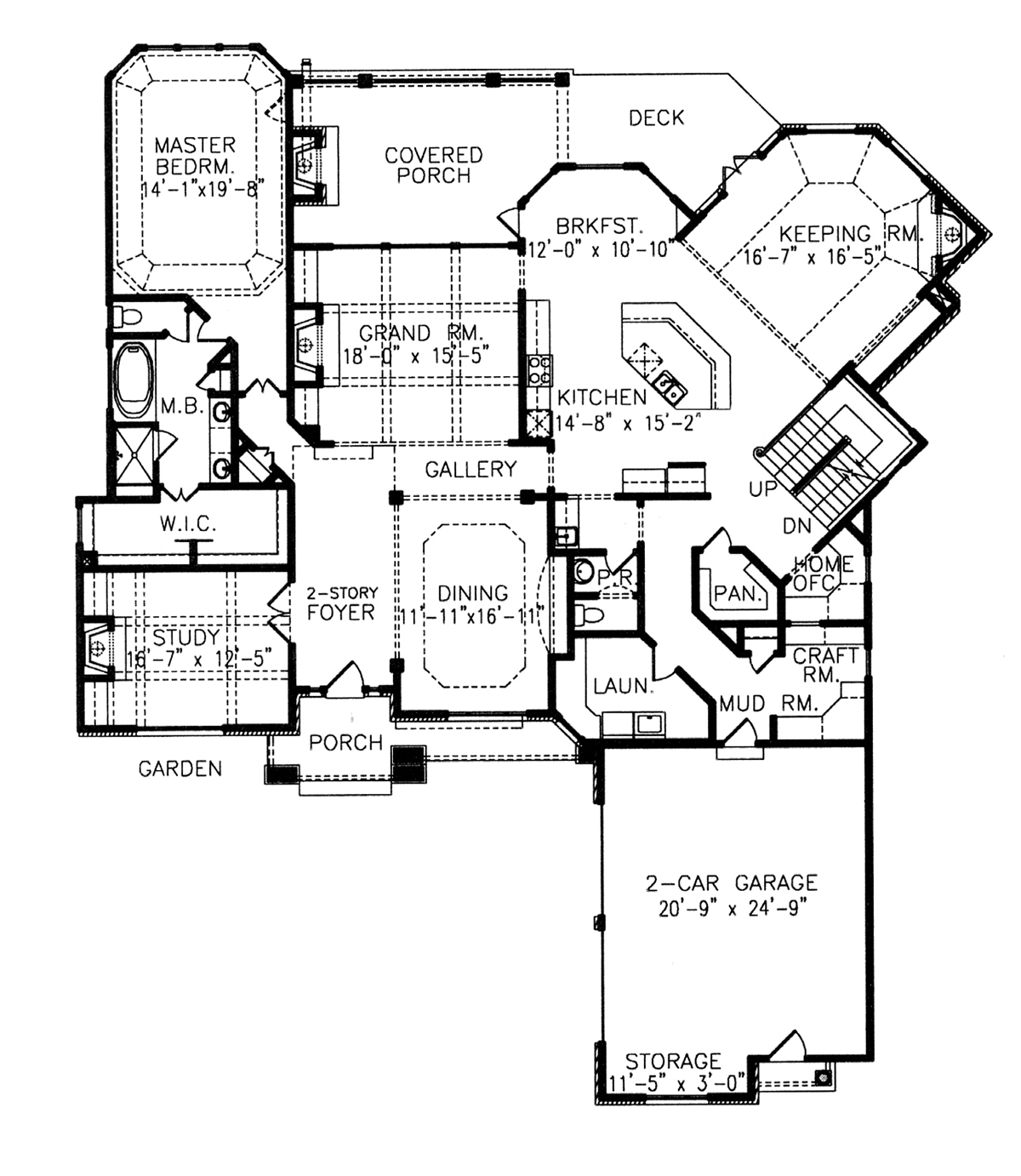 Craftsman European French Country New American Style Level One of Plan 80709