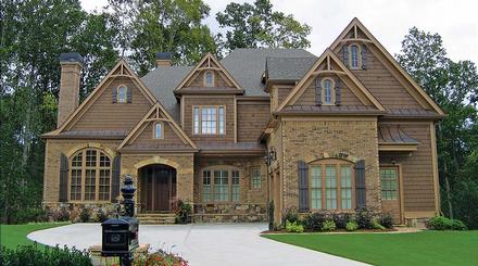 Craftsman European French Country New American Style Elevation of Plan 80709