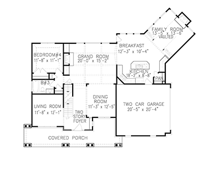 House Plan 80711 First Level Plan