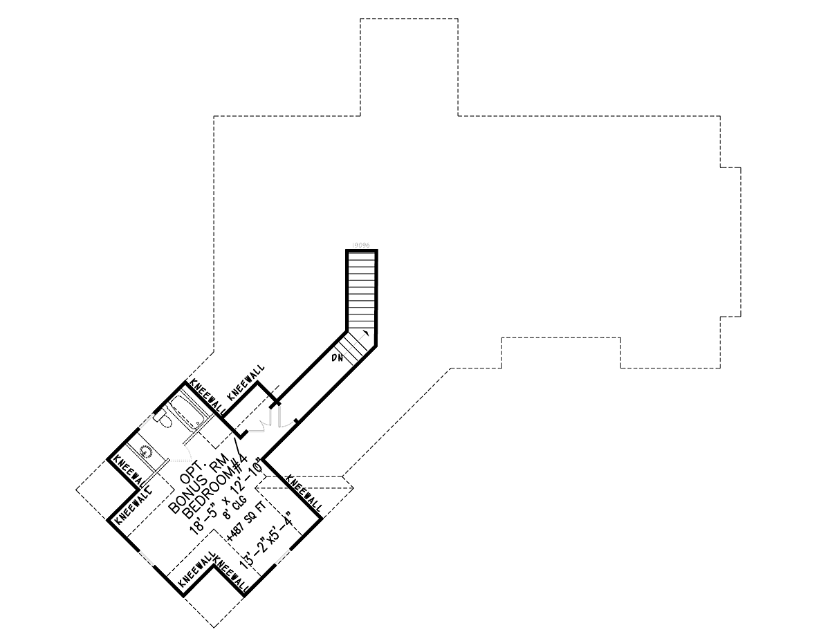 Country Craftsman New American Style Level Two of Plan 80717