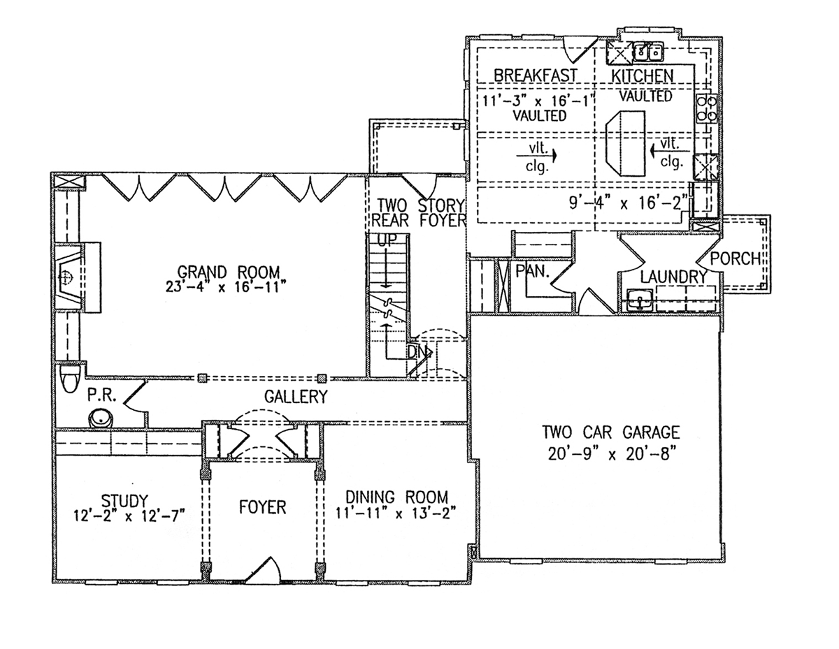 Country Farmhouse Southern Level One of Plan 80718