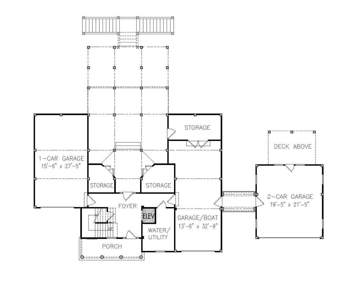 Coastal Cottage Level One of Plan 80719