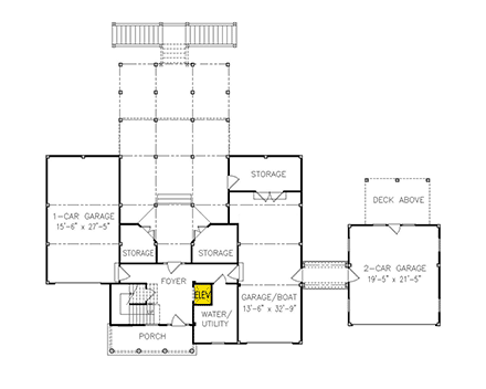 House Plan 80719 First Level Plan