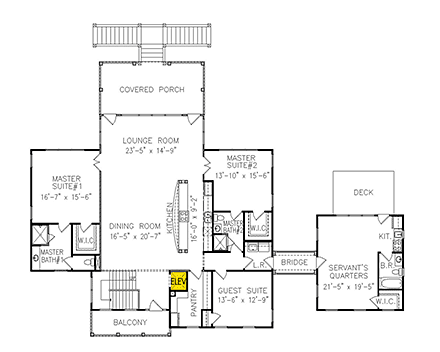 House Plan 80719 Second Level Plan