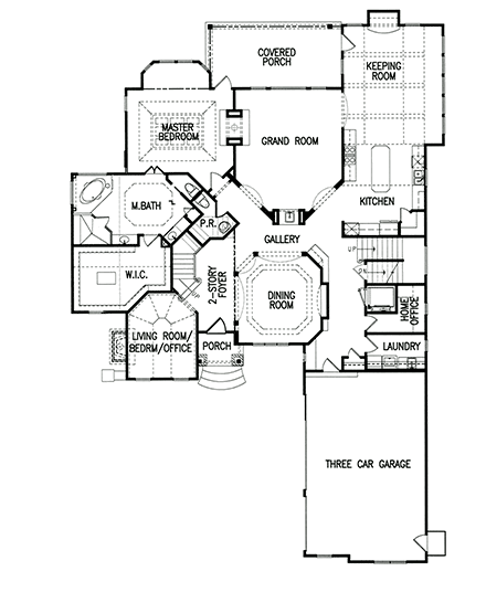 House Plan 80726 First Level Plan