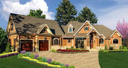 Craftsman New American Style Ranch Elevation of Plan 80727