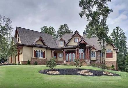Country Craftsman Farmhouse New American Style Ranch Southern Elevation of Plan 80731