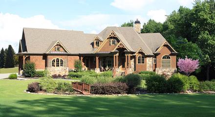 Craftsman Ranch Elevation of Plan 80732