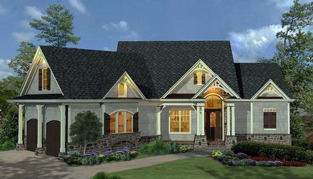 Craftsman New American Style Ranch Elevation of Plan 80734