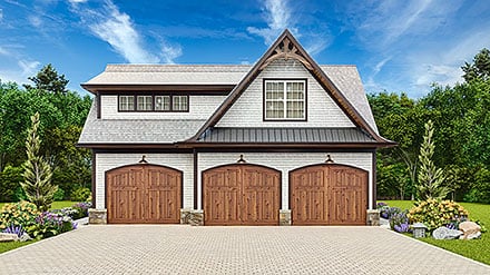 Garage Plan 80737 - 3 Car Garage Elevation