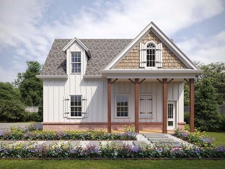 Craftsman Farmhouse French Country Elevation of Plan 80738