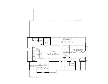 Garage Plan 80739 - 3 Car Garage Apartment Second Level Plan