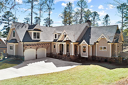 Craftsman Ranch Traditional Elevation of Plan 80741