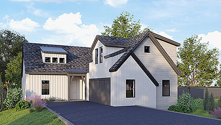 Coastal Country Farmhouse Elevation of Plan 80742