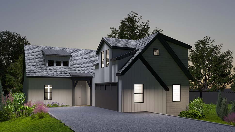 Coastal, Country, Farmhouse Plan with 1767 Sq. Ft., 2 Bedrooms, 3 Bathrooms, 2 Car Garage Picture 5