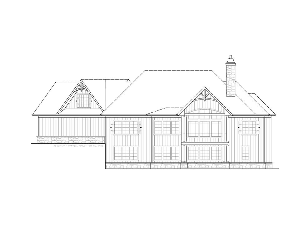 Craftsman, New American Style Plan with 2243 Sq. Ft., 3 Bedrooms, 3 Bathrooms, 3 Car Garage Picture 7