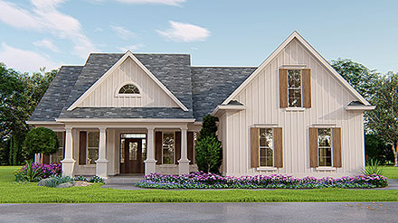 Cottage Ranch Traditional Elevation of Plan 80749