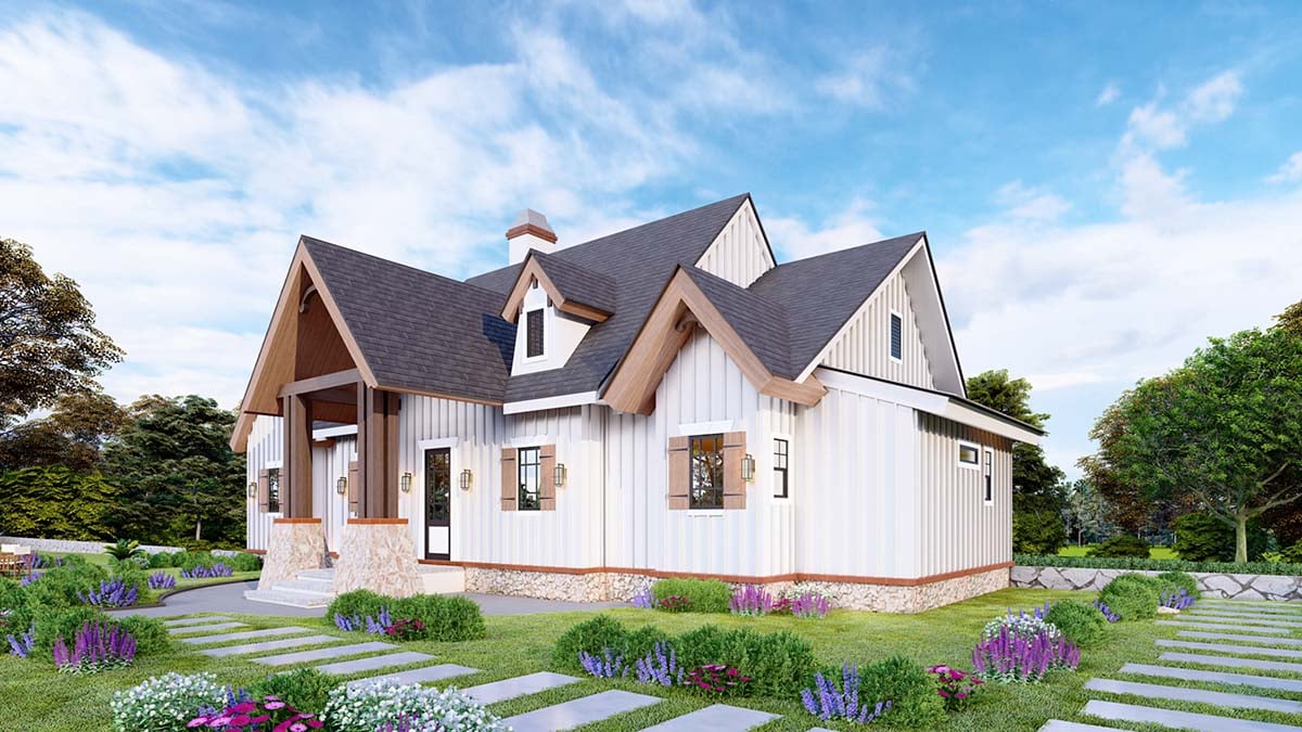 New American Style, Ranch Plan with 1792 Sq. Ft., 3 Bedrooms, 3 Bathrooms Picture 2