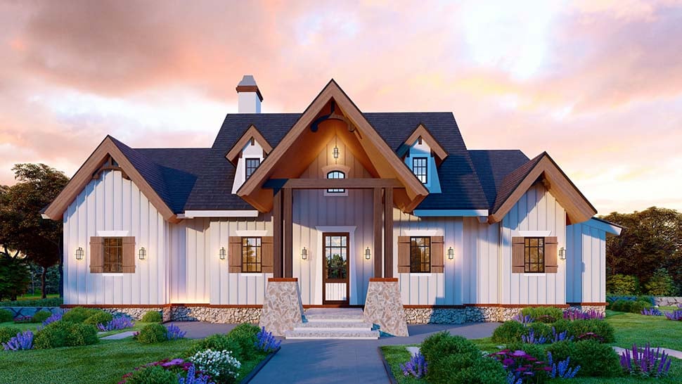 New American Style, Ranch Plan with 1792 Sq. Ft., 3 Bedrooms, 3 Bathrooms Picture 5