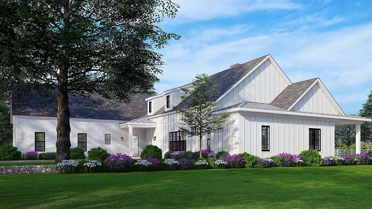 Cottage, Country, Farmhouse, Southern Plan with 3152 Sq. Ft., 3 Bedrooms, 4 Bathrooms, 2 Car Garage Picture 3