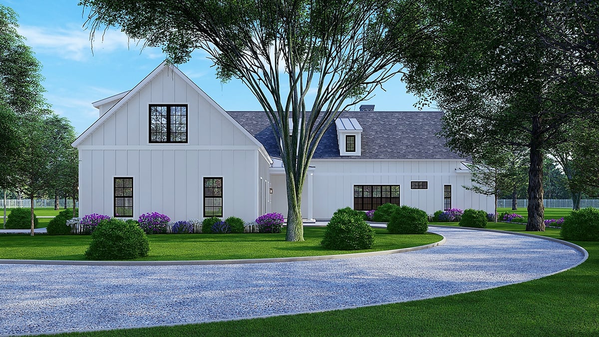 Cottage Country Farmhouse Southern Rear Elevation of Plan 80753