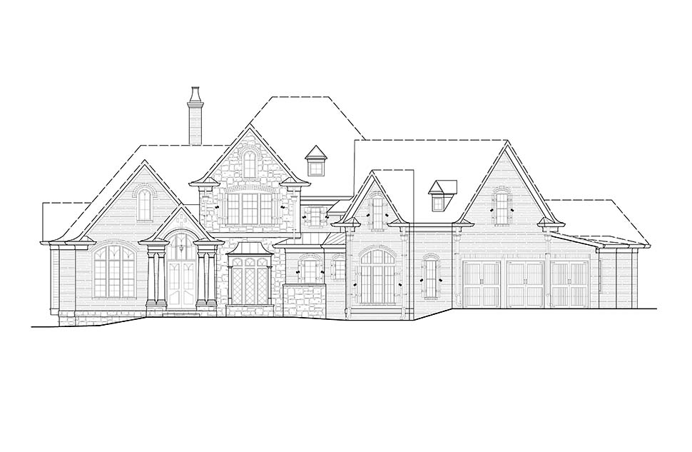 French Country, New American Style, Traditional Plan with 4127 Sq. Ft., 3 Car Garage Picture 12