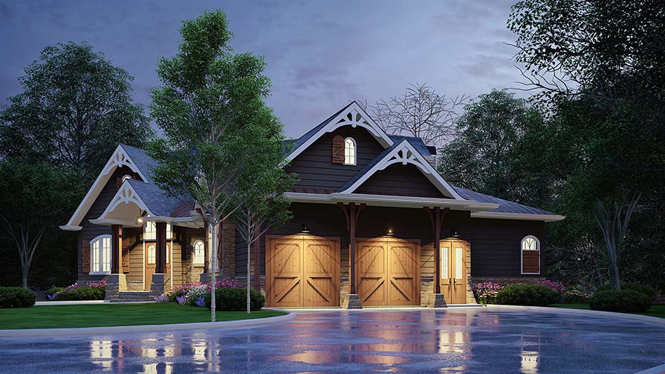 Craftsman, New American Style, Ranch, Traditional Plan with 2512 Sq. Ft., 3 Bedrooms, 2 Bathrooms, 2 Car Garage Picture 8