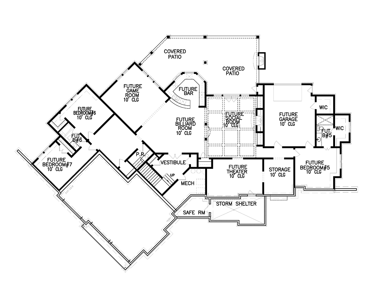 House Plan 80766 Lower Level