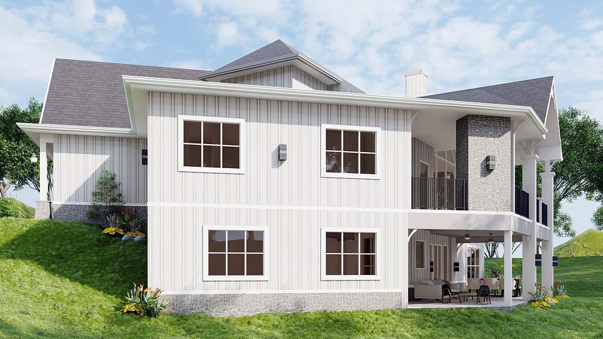 Country, Farmhouse, New American Style, Ranch, Traditional Plan with 1729 Sq. Ft., 3 Bedrooms, 2 Bathrooms, 2 Car Garage Picture 2