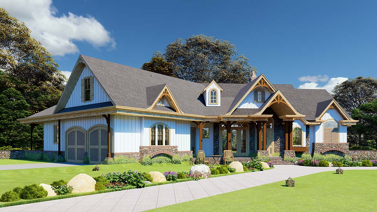 Country, Craftsman, Farmhouse, New American Style, Ranch, Traditional Plan with 2707 Sq. Ft., 3 Bedrooms, 3 Bathrooms, 2 Car Garage Picture 3