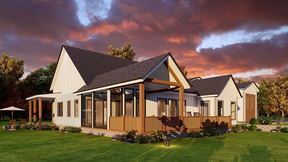 Country, Farmhouse, New American Style, Southern, Traditional Plan with 2407 Sq. Ft., 3 Bedrooms, 3 Bathrooms, 2 Car Garage Picture 5